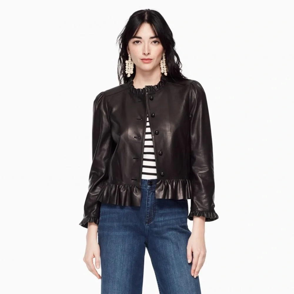 NWT Kate Spade Madison Avenue Violeta Leather Jacket